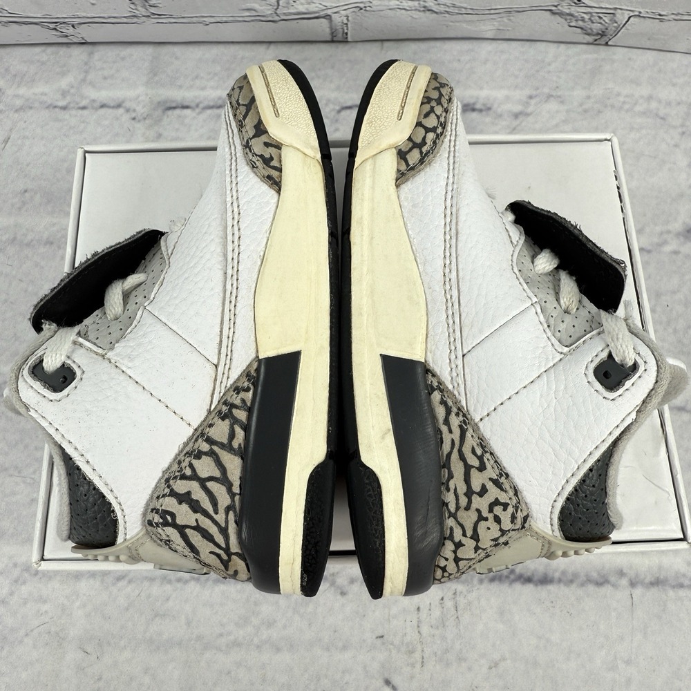Nike Air Jordan 3‎ Retro Toddler Size 9C Hide And Seek Elephant Shoes FB4415-100 - Picture 6 of 12